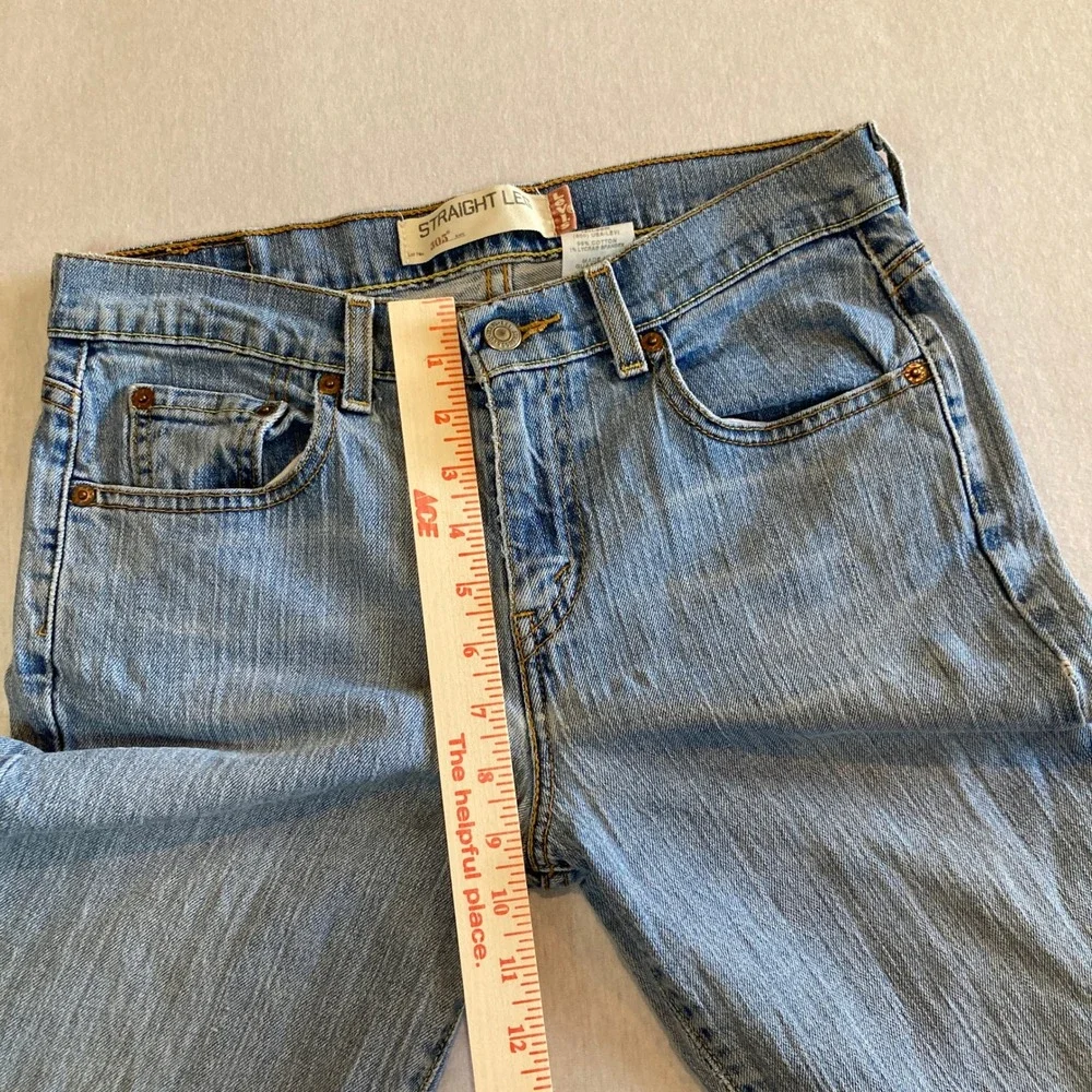 Vintage Levis 505 Straight Leg Jeans Womens 6S‎ Light Wash Blue Denim